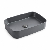 Lavoar pe blat Fluminia, Capri 55 Art Basin, dreptunghiular, 55 x 38 cm, gri închis